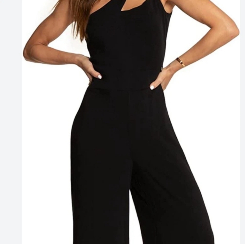 Wide Leg Black Jumpsuit Pants - Classic Women's Jumpsuit